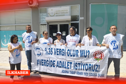 Adana'da sağlık çalışanları ‘Vergide Adalet’ istiyor