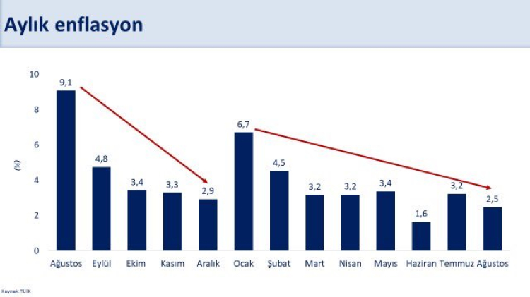 Aylık Enflasyon ve Gıda Fiyatlarındaki Değişim