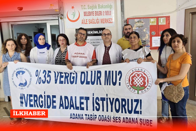 Adana’da sağlık çalışanları vergide adalet istiyor