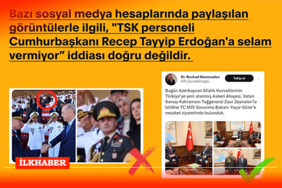 "TSK Personeli Cumhurbaşkanı Erdoğan’a Selam Vermiyor" iddiasına yalanlama