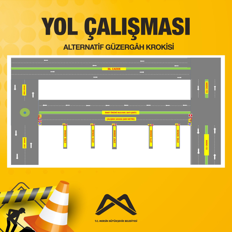 mersin yol çalışması