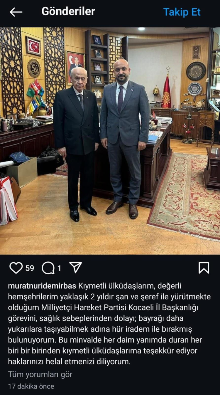 kocaeli mhp il başkanı