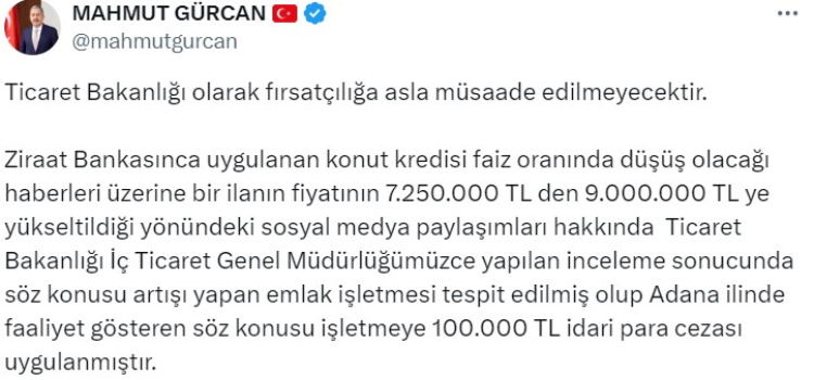 adana konut fiyatları