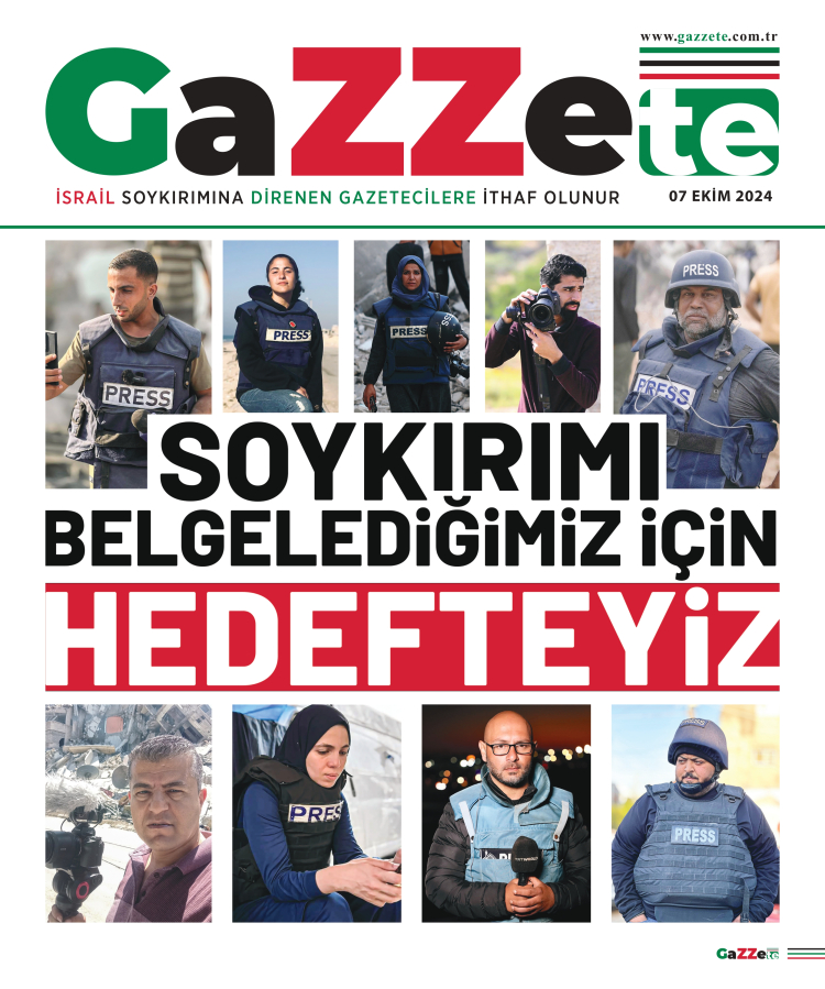 Press For Palestine'dan Gazze’de hayatını kaybeden gazetecilerin anısına ‘Gazzete’ basıldı Soykırımı Belgelediğimiz İçin Hedefteyiz 1