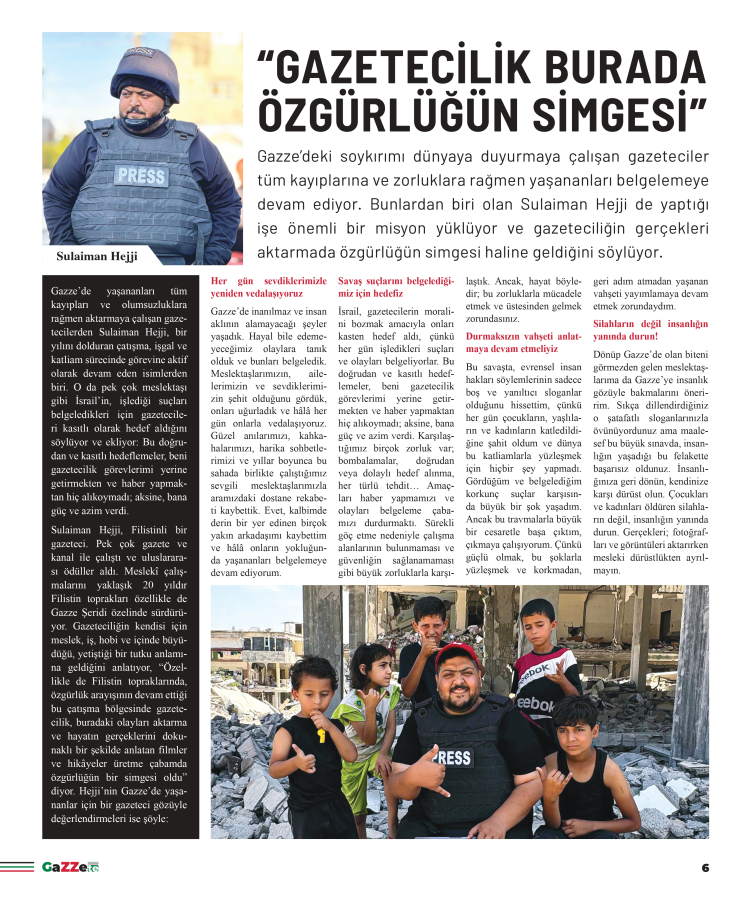 Press For Palestine'dan Gazze’de hayatını kaybeden gazetecilerin anısına ‘Gazzete’ basıldı Soykırımı Belgelediğimiz İçin Hedefteyiz 6