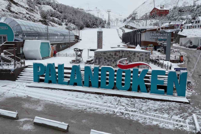 Erzurum'un simgesi Palandöken, beyaz örtüsüne büründü