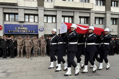 Bakırköy'de şehit olan polis memuru Ogün Yürümez için tören düzenlendi