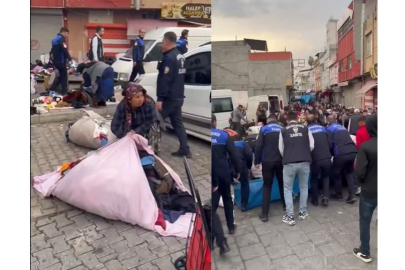 Adana'da zabıta ve emniyet ekipleri pazar günleri kurulan bit pazarında denetim gerçekleştirdi