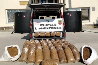 Mersin'de Kaçak tütün operasyonunda 455 kilogram ele geçirildi