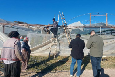 Kozan'da şiddetli rüzgarın ardından hasar tespiti yapıldı