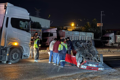 Hatay’da takla atan araç hurdaya döndü: 1 yaralı