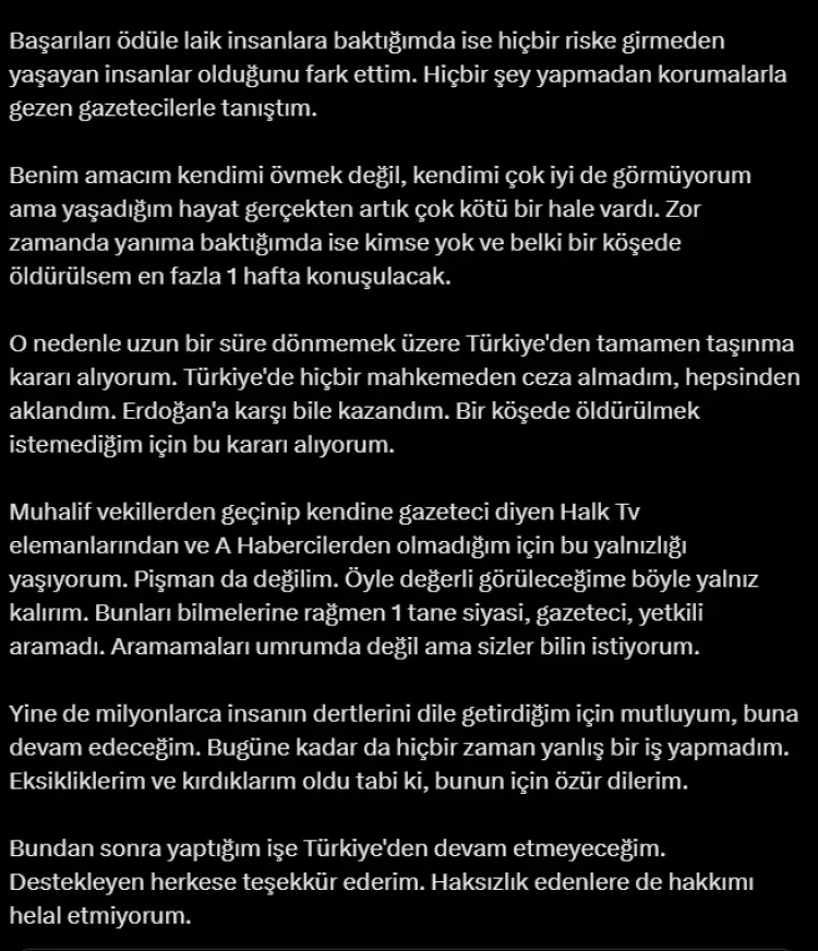 Gazeteci İbrahim Haskoloğlu Bir köşede öldürülmek istemediğim için Türkiye'yi terk ediyorum 2