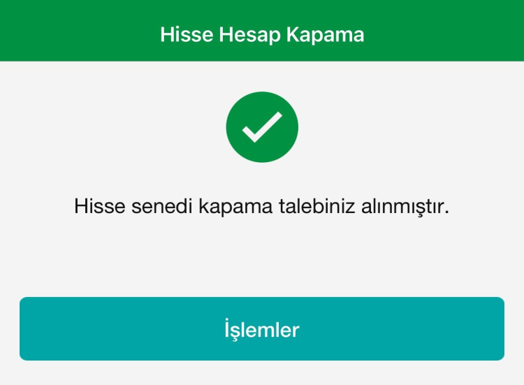 hisse senedi kapama